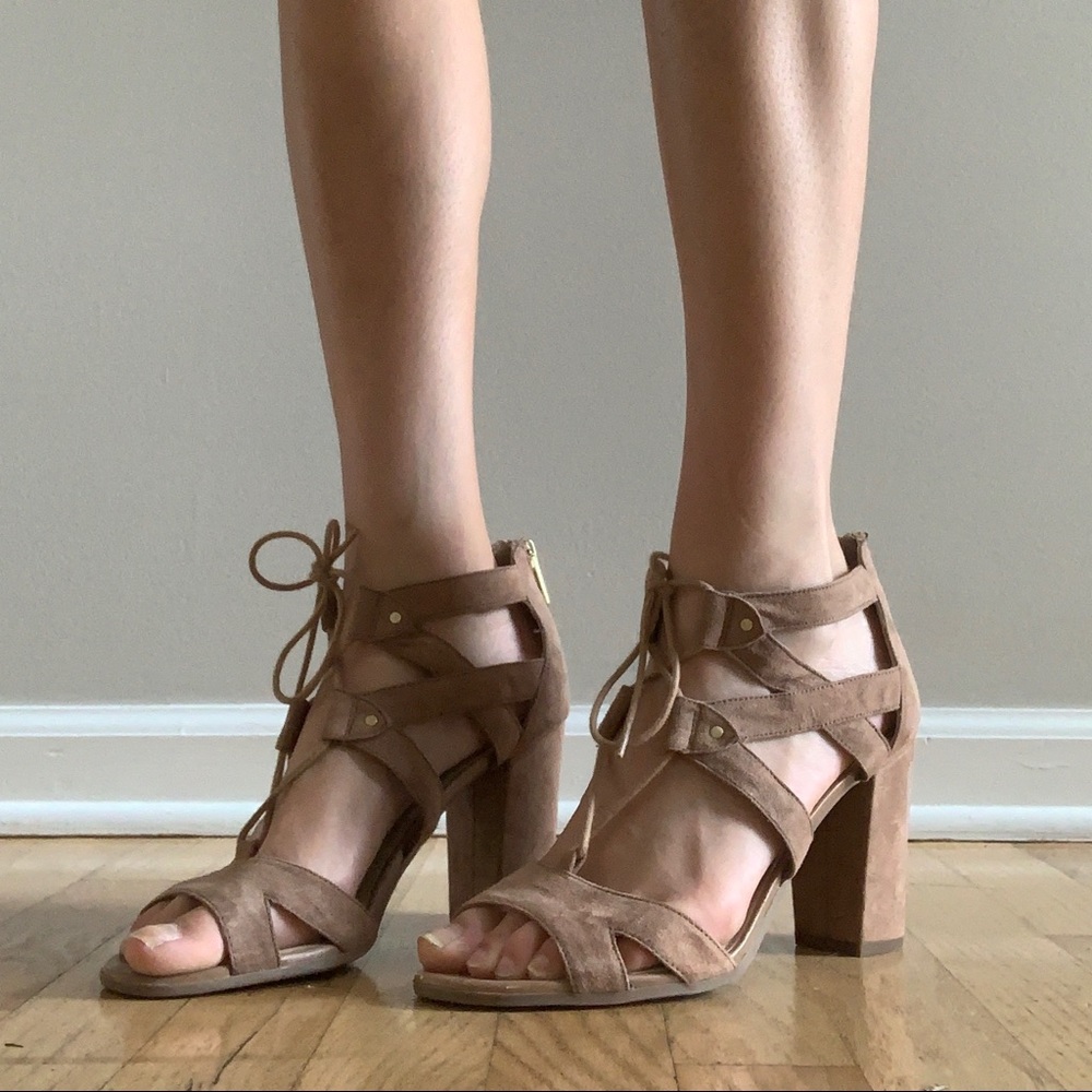 Tan Strappy Heels
